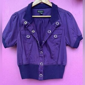 Purple Bomber Top